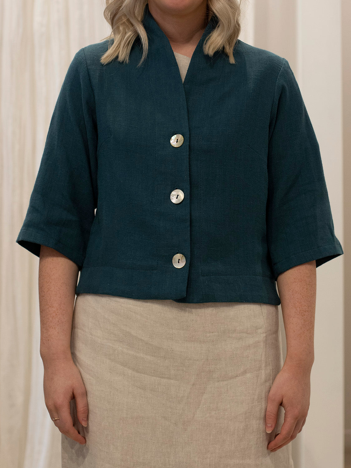Drape Back Jacket PETROL