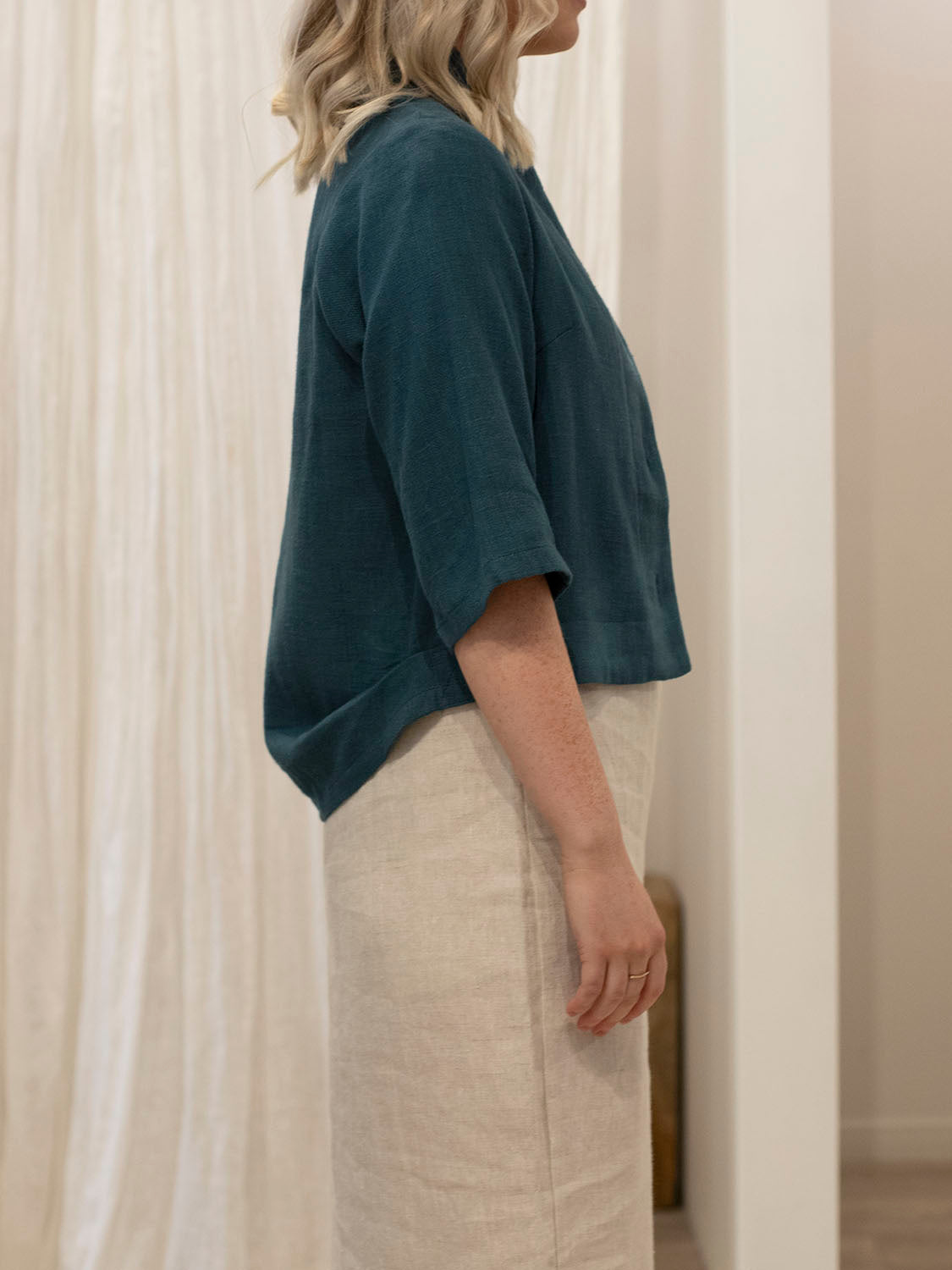 Drape Back Jacket PETROL